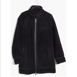 NWT Madewell City Grid Sherpa Coat (Black)
